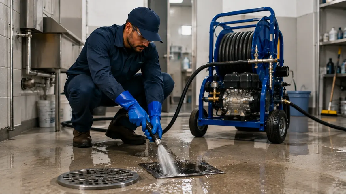 Floor Drain Hydro Jet Cleaning in Patton