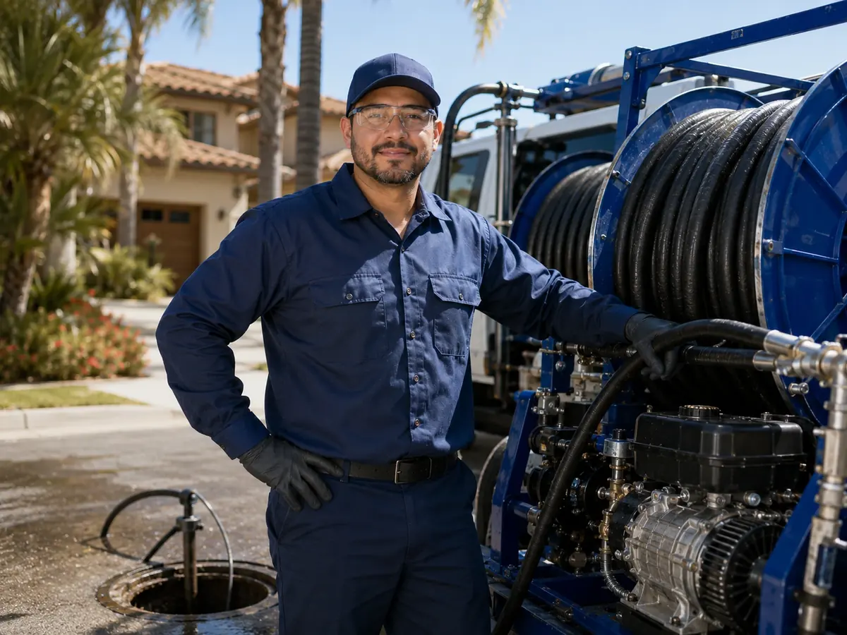 Hydro jet sewer cleaning in Patton