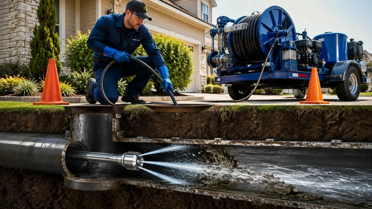 Main Sewer Line Hydro Jet Cleaning in Patton
