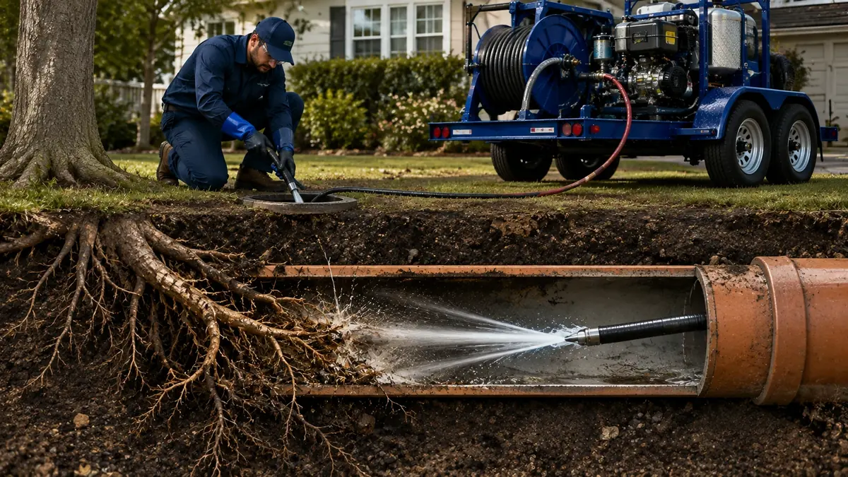 Tree Root Removal with Hydro Jetting in Patton